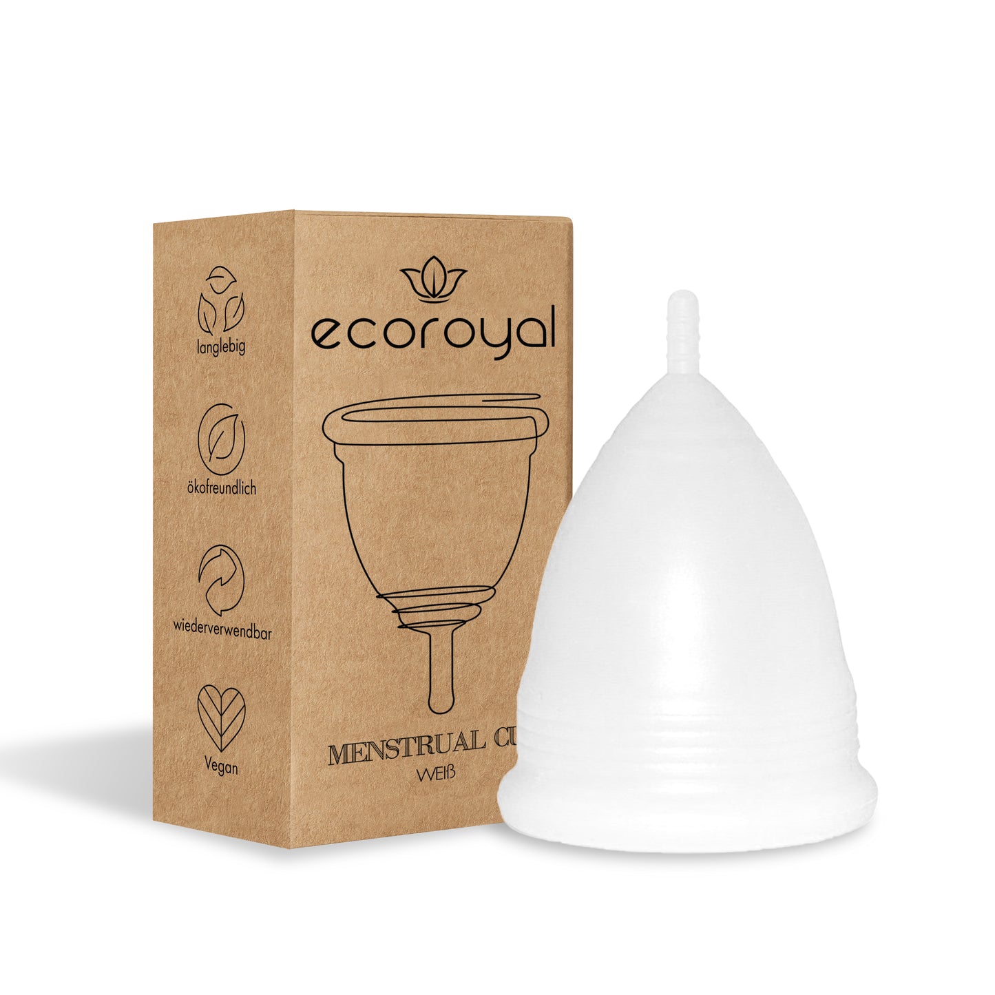 Menstruationstasse in 2 Größen - auslaufsicher & langlebig