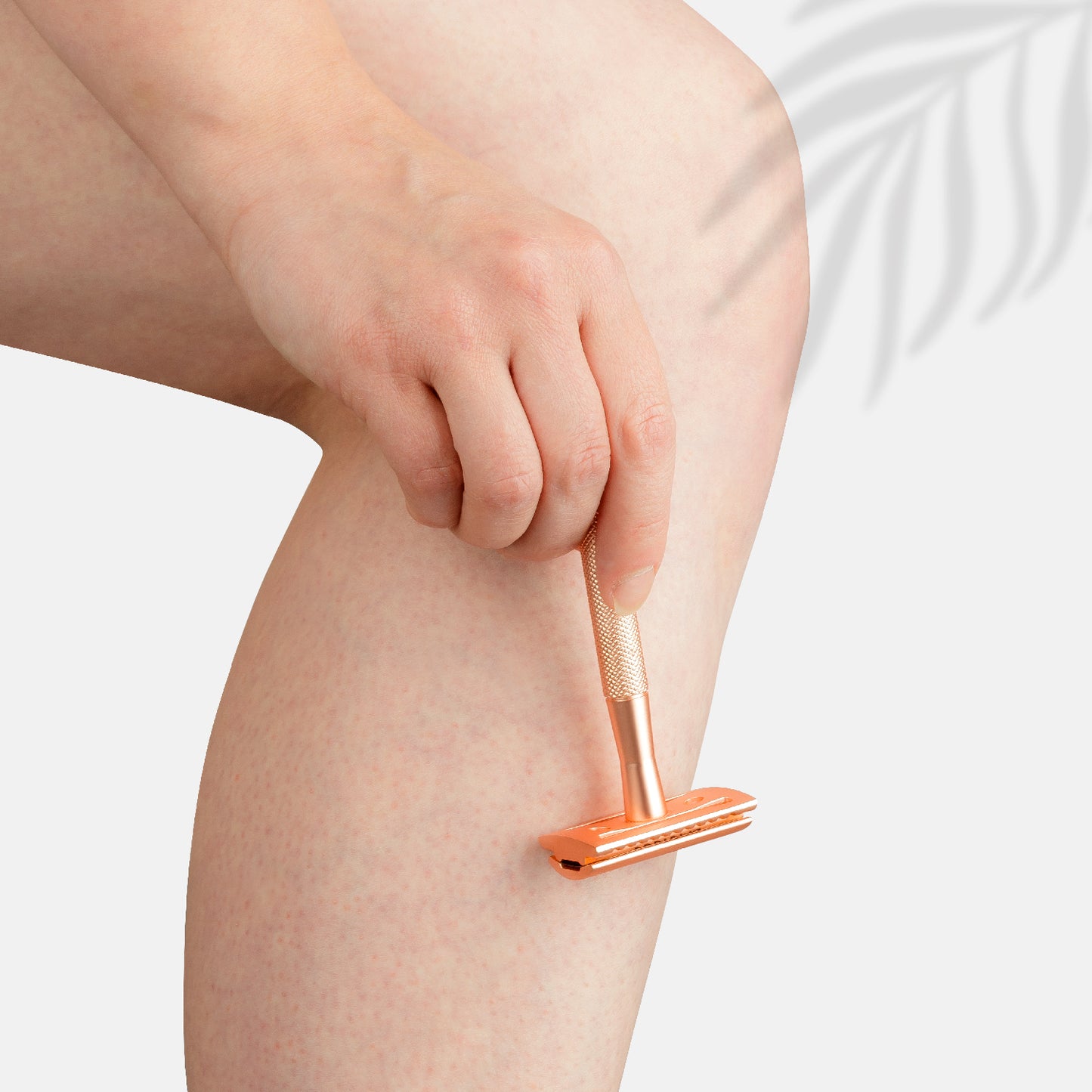 Edelstahl Rasierhobel in Roségold für Damen & Herren- inkl. 10 Klingen