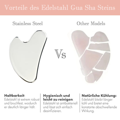 Premium Gesichtspflege-Set I 10 Abschminkpads Grün + Gesichtsseife + Edelstahl Gua Sha Stein