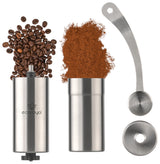 Kaffeemühle manuell mit Kegelmahlwerk I Präzise Mahlgradeinstellung stufenlos I für Espresso bis French Press